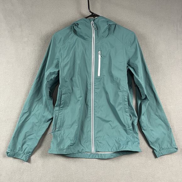 Mountain Hardwear Jacket Womens Small Teal Thunder Shadow Full Zip Hooded - Picture 1 of 10